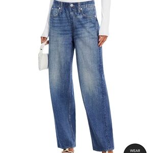 Rag & Bone Miramar High Rise Wide Leg Cotton Terry Sweatpant Jeans in Lenox